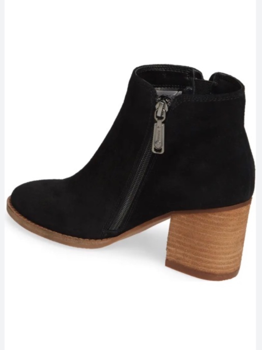 🐣Blondo Nina Whipstitch Waterproof Black Suede Bootie - size 8 - Picture 1 of 8